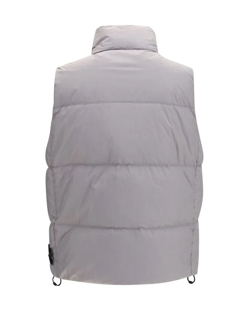 Stone Island Men's Gray Goose Down Full-Length Jacket Clothing Gray