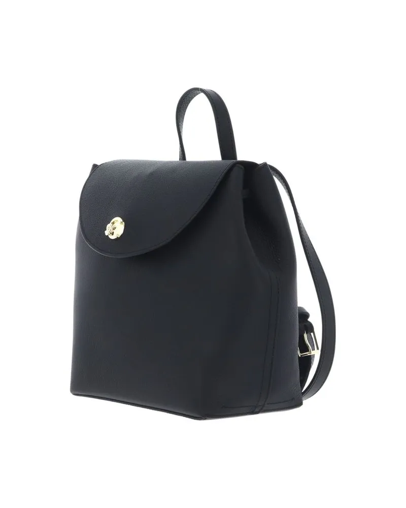 Coccinelle Grained Leather Backpack — Black Black