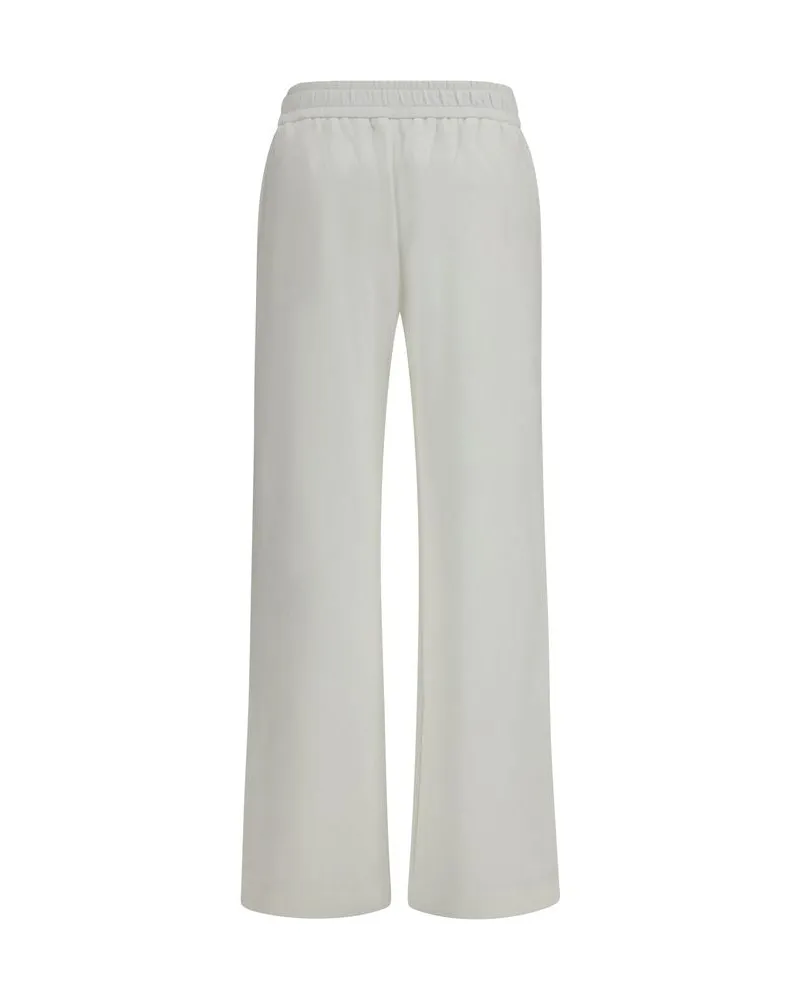 Moncler Women's White Cotton Casual Pants White