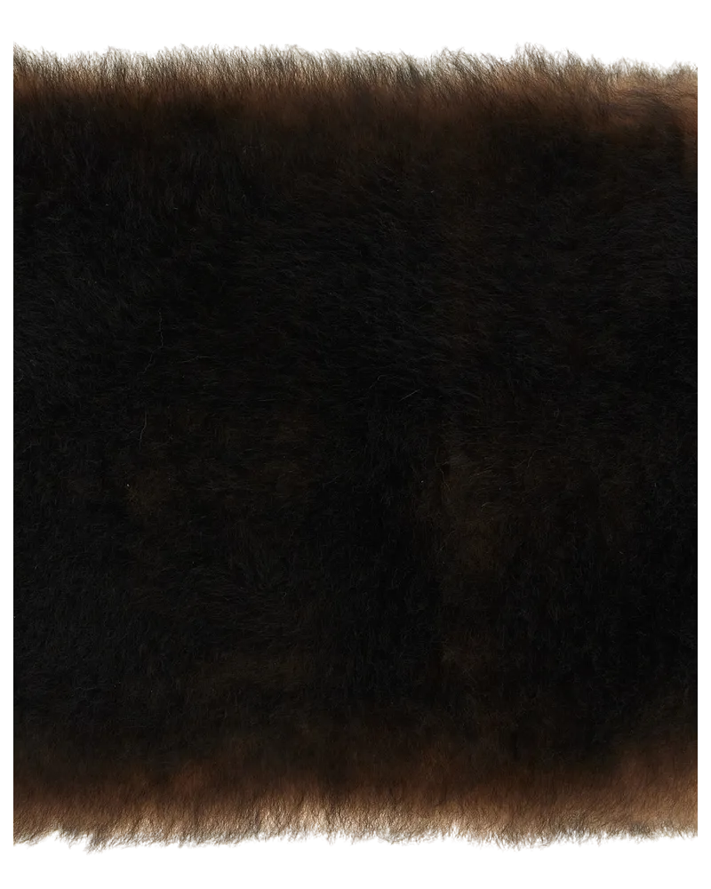 Valentino Garavani Lamb Leather Scarf — Brown Brown
