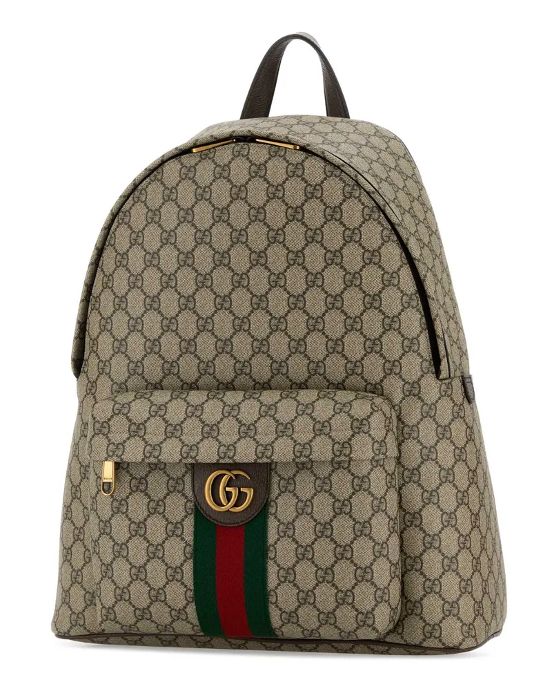 Gucci Men's Printed Canvas Medium Ophidia Backpack Oldbenavrvnn T Polyurethane Polyamide Zaini Beige