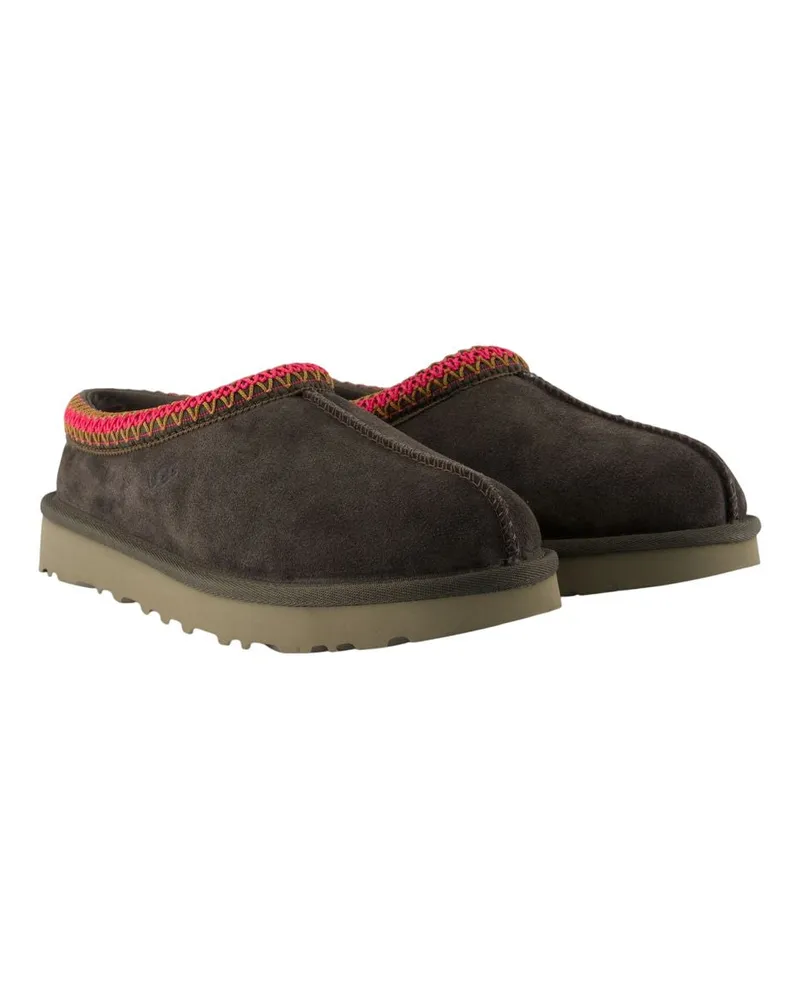 UGG Women's Tasman Ii Slides -  Leather Brown Calfskin Shoes Flat-Shoes Brown