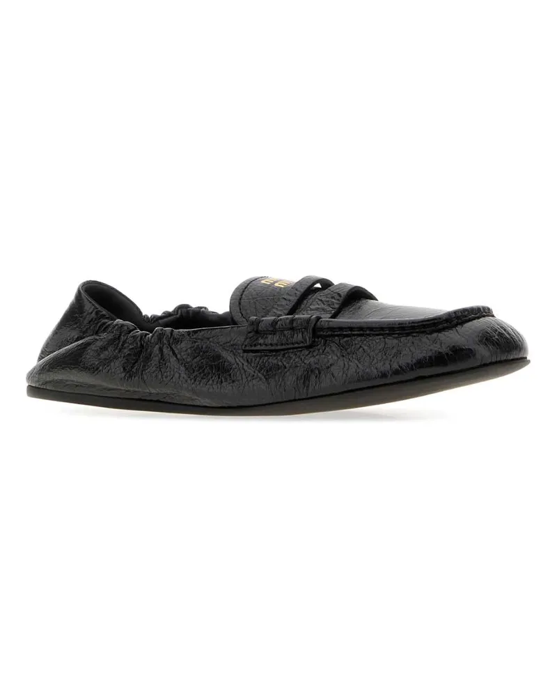 Miu Miu Mocassini Loafers — Black Black