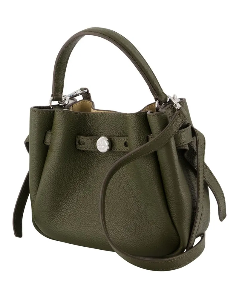 Tory Burch Women's Romy Mini Bucket Shoulder Bag -  Leather Khaki Calfskin Crossbodies Green