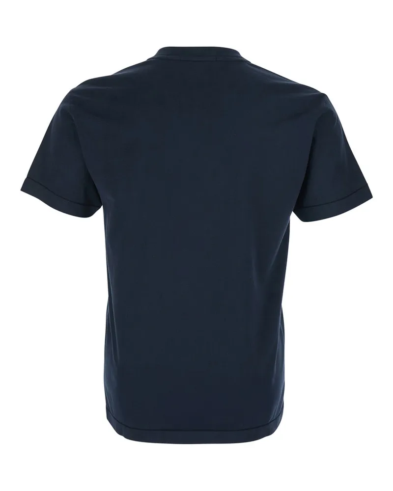 Stone Island Logo-Patch Crewneck T-Shirt — Navy Navy