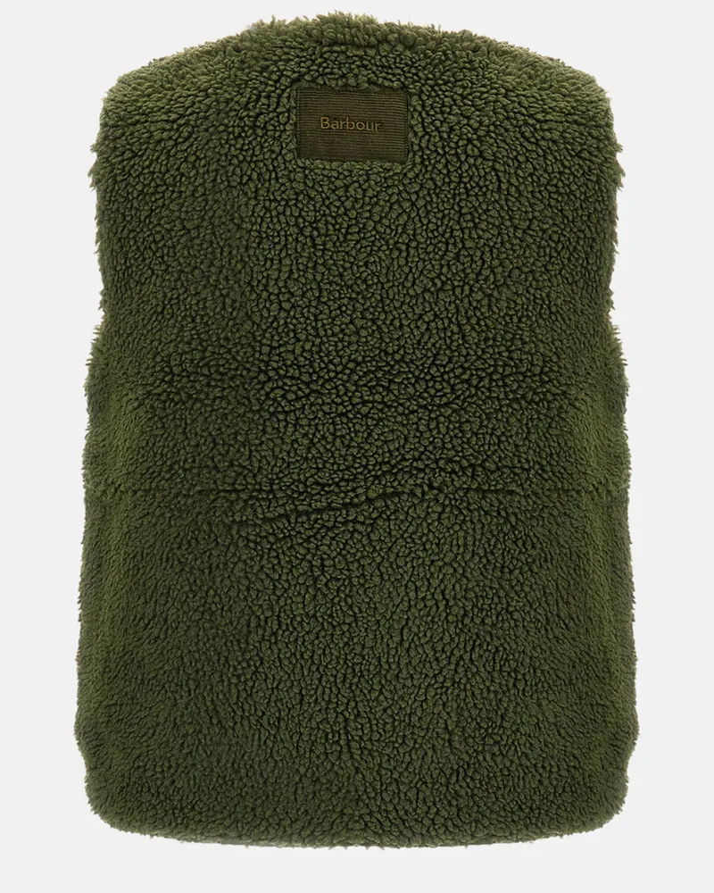 Barbour Fur-Effect Nylon Vest — Green Green