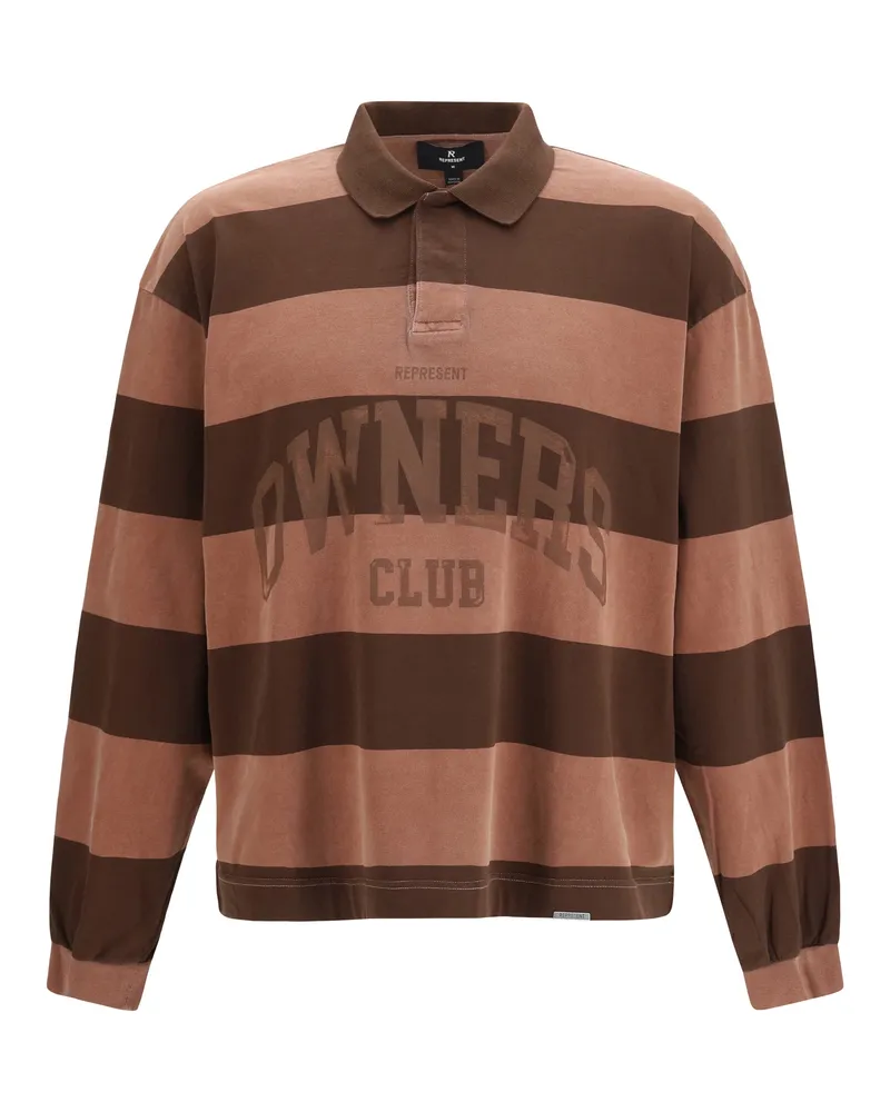 REPRESENT Men's Rugby Polo Owners Club Sienna Cotton Shirts T-shirts And Polos Sienna