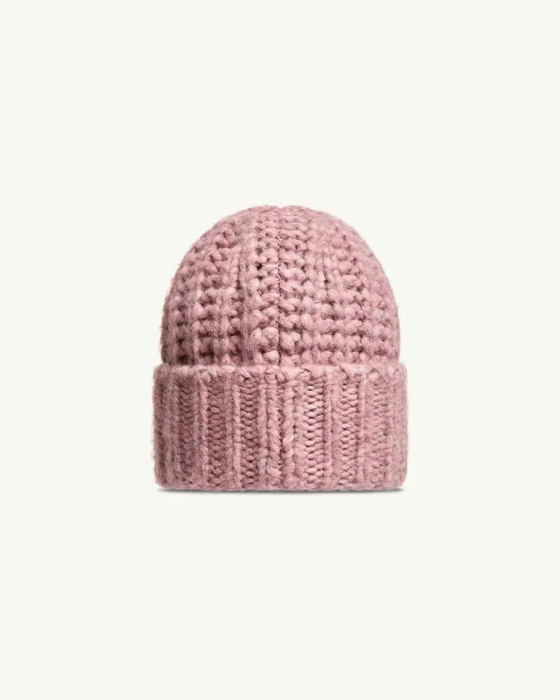 Moncler L20983B00010M1214529 Cable-Knit Beanie — Pink Pink