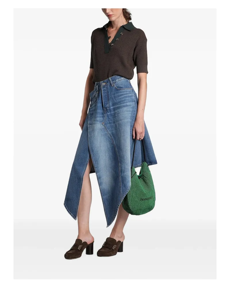 J.W.Anderson Asymmetric Denim Skirt — Blue Blue