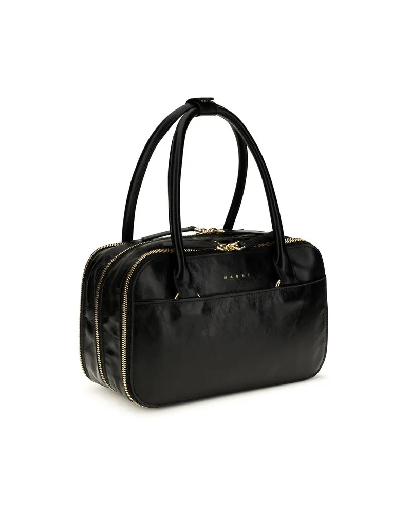 Marni Women's Black Calf Leather Bos Taurus Handbag Bag Black