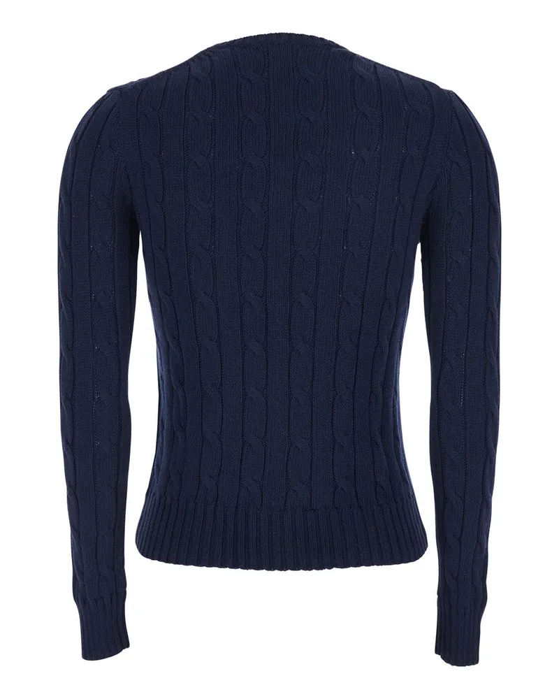 Ralph Lauren Cable Knit Pony Embroidery Sweater — Navy Navy
