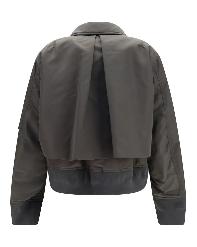 Sacai Women's Double-Zip Nylon Jacket D-Khaki D/khaki D