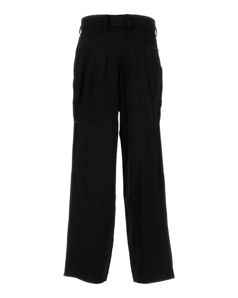 Amiri Aw23maw015 001 Blackviscose Exterior: Viscose Pantaloni Trousers Black