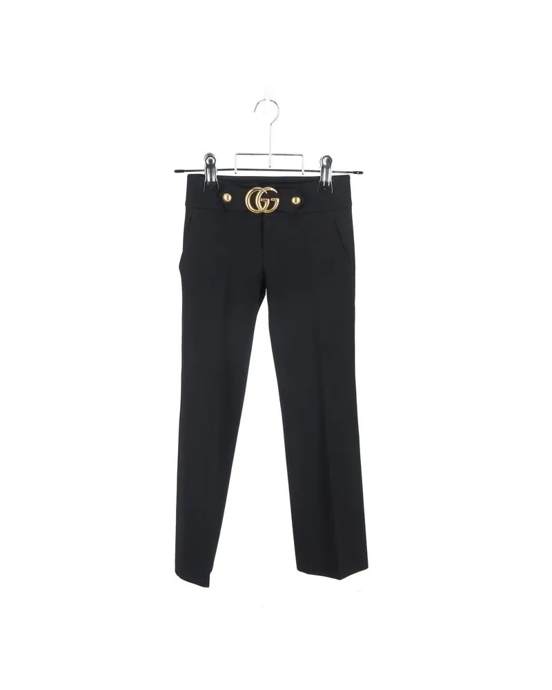 Gucci Women's Black Viscose Dress Pants Black