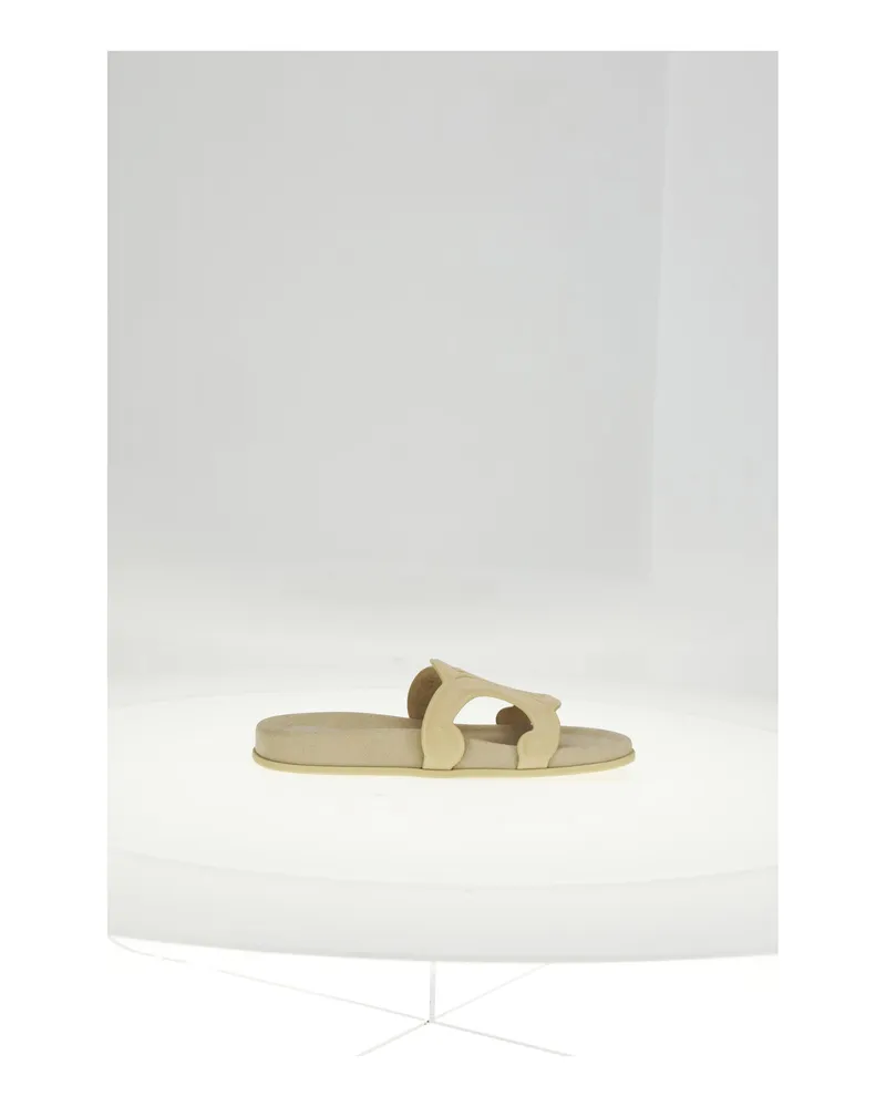 Celine Women's Slide Triomphe 10 Beige Sandal Beige