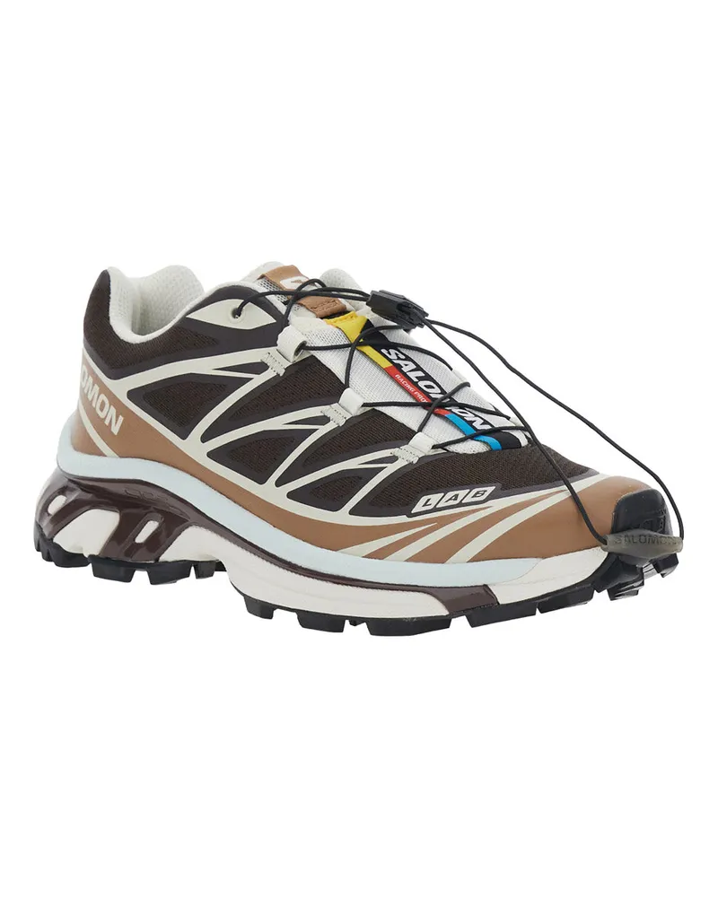 Salomon Unisex Trainers Xt 6 Brown Tech Fabric Synthetic Sneaker Brown