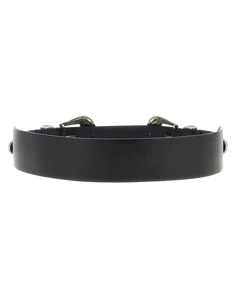 Golden Goose Women's Black Cowhide Regular Belt Black