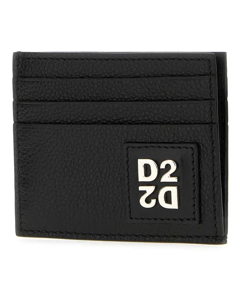 Dsquared2 Men's Black Leather Card Holder Borse A Mano Bag Black
