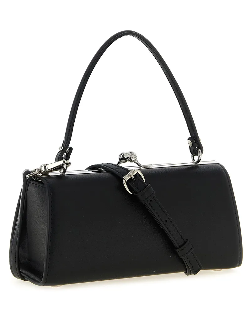 Vivienne Westwood Orb Logo Top Handle Bag — Black Black