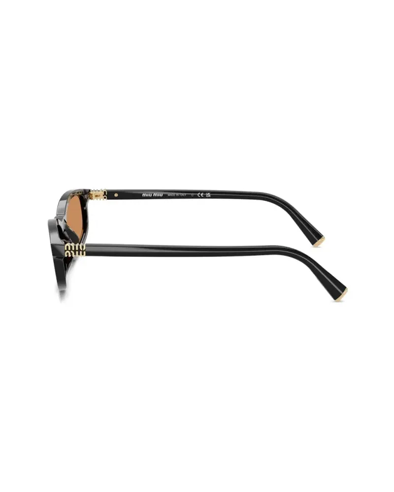 Miu Miu MUA06S16K10I Black Acetate Sunglasses — Black Black