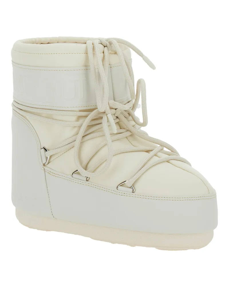 Moon Boot Women's Snow Boots White Tech Fabric White