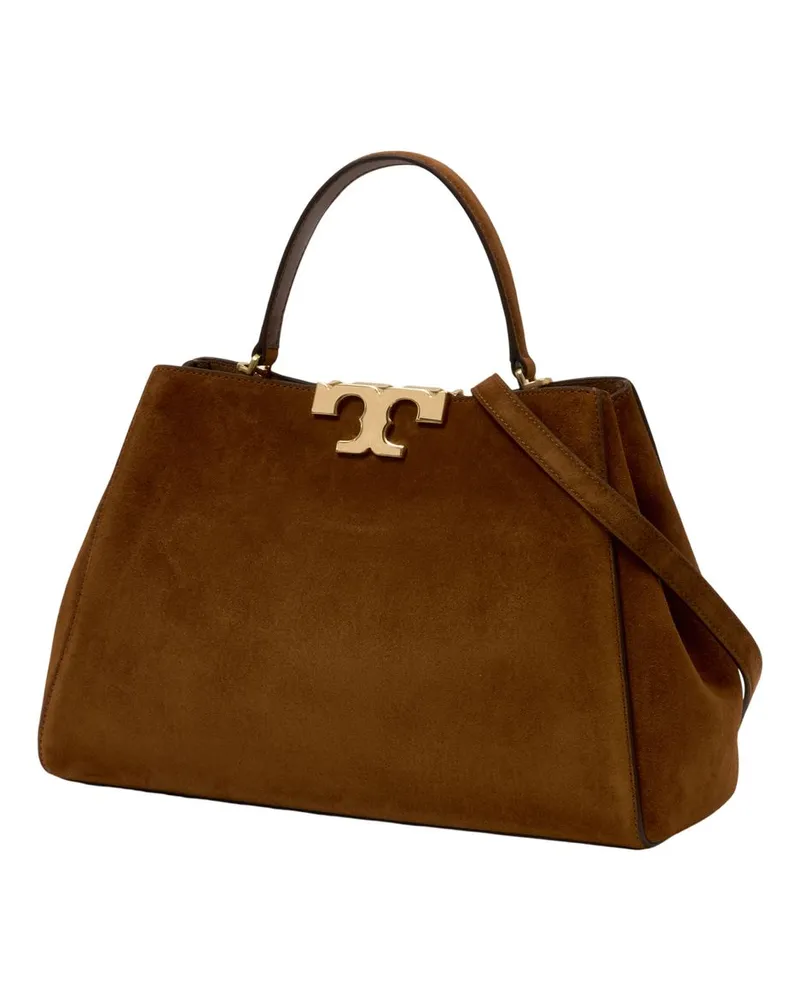 Tory Burch Women's Eleanor Satchel Purse -  Leather Brown Cowhide Bags Handbags-Purses Brown