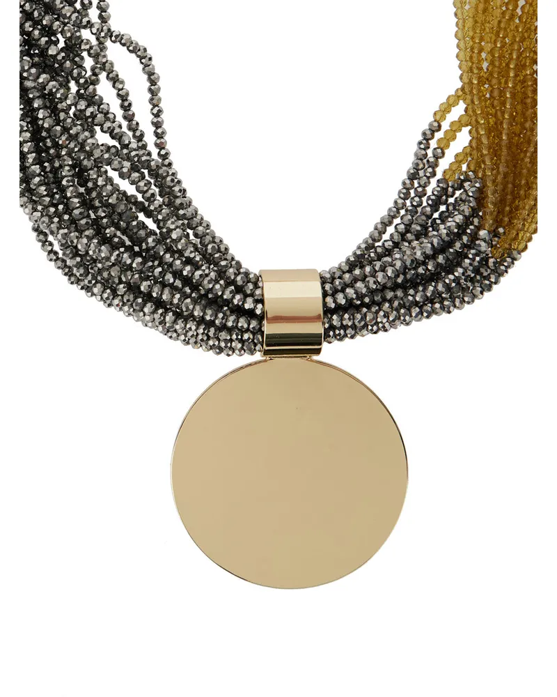 Antonelli Firenze Women's Necklace Damian Metallic Glass Necklaces Gold
