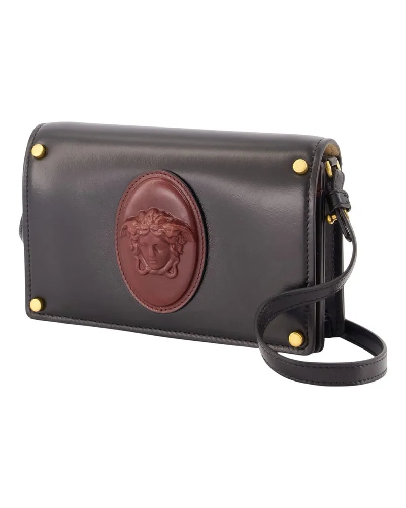Versace Women's Wallet On Chain -  Leather Black Lambskin Bags Wallets-On-Chain Black