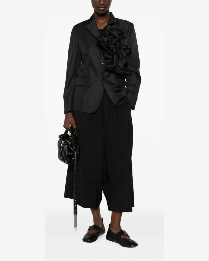 Comme des Garçons Elasticated Waistband Trousers — Black Black