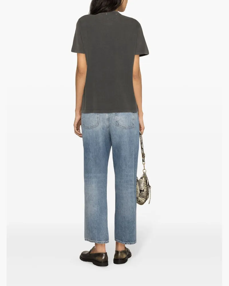 Golden Goose Crystal-Embellished T-Shirt — Anthracite Grey Anthracite