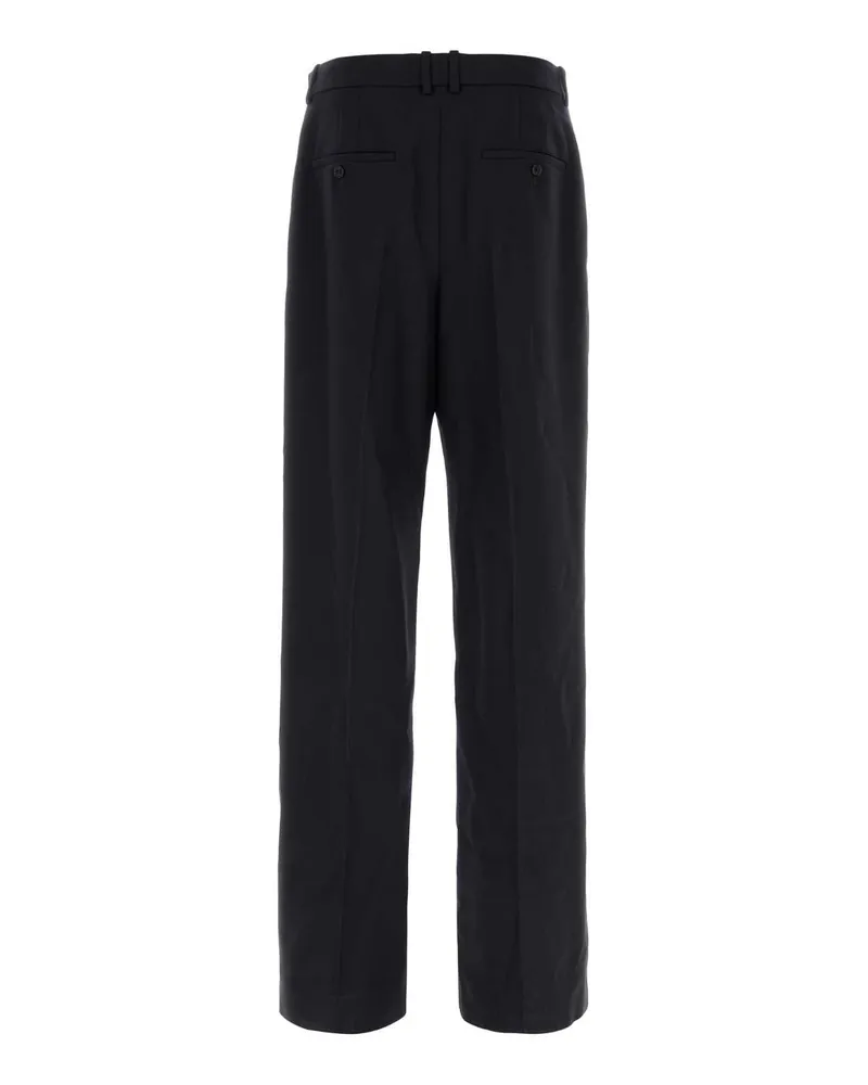 Saint Laurent 844153y5k32 4140 Marine Exterior: Wool Pantaloni Trousers Navy