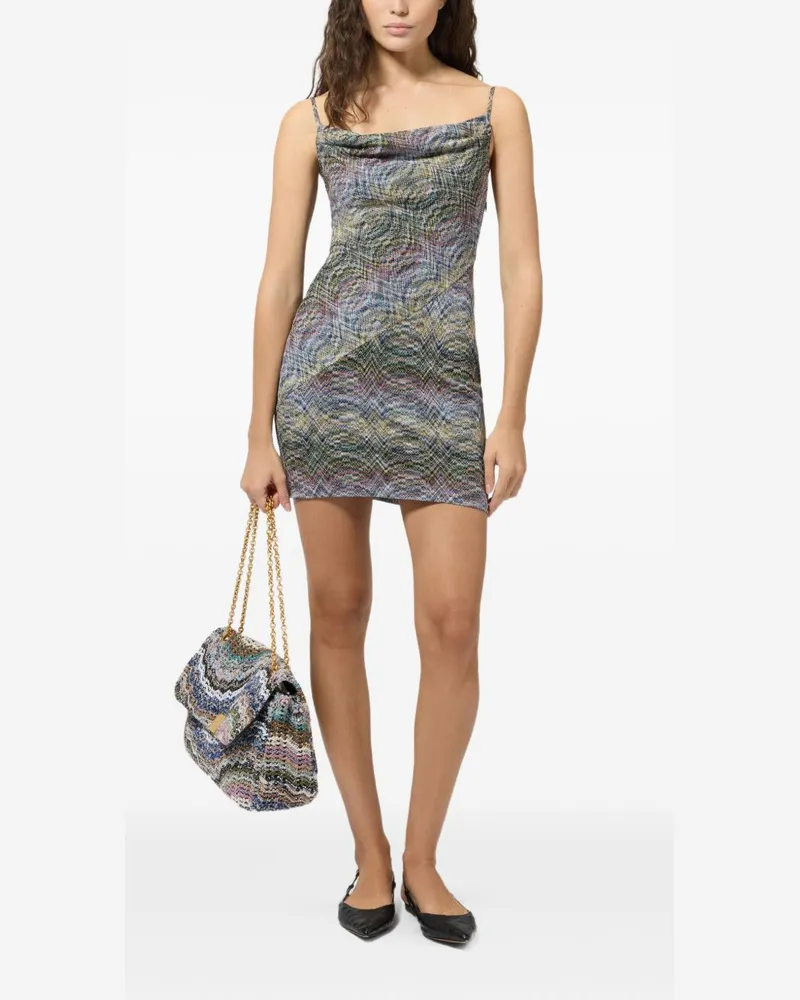 Missoni Women's Mini Dress Multicolour Raschel Knit Viscose Multicolor