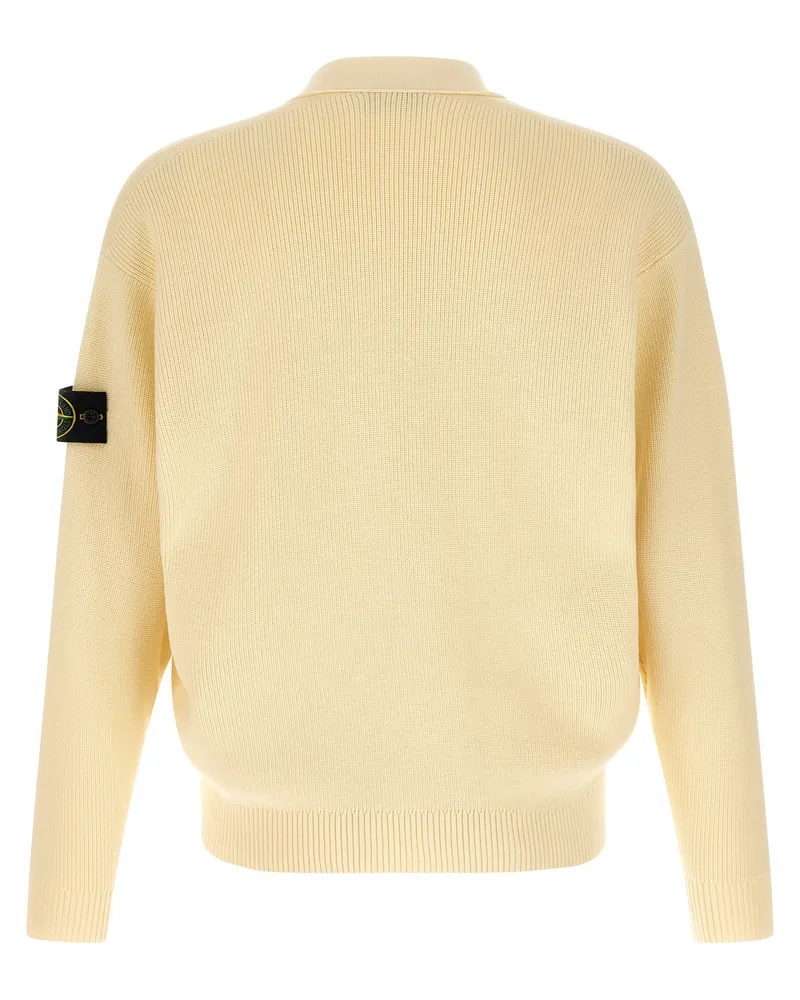 Stone Island Men's Beige Cotton Cardigan Clothing Beige