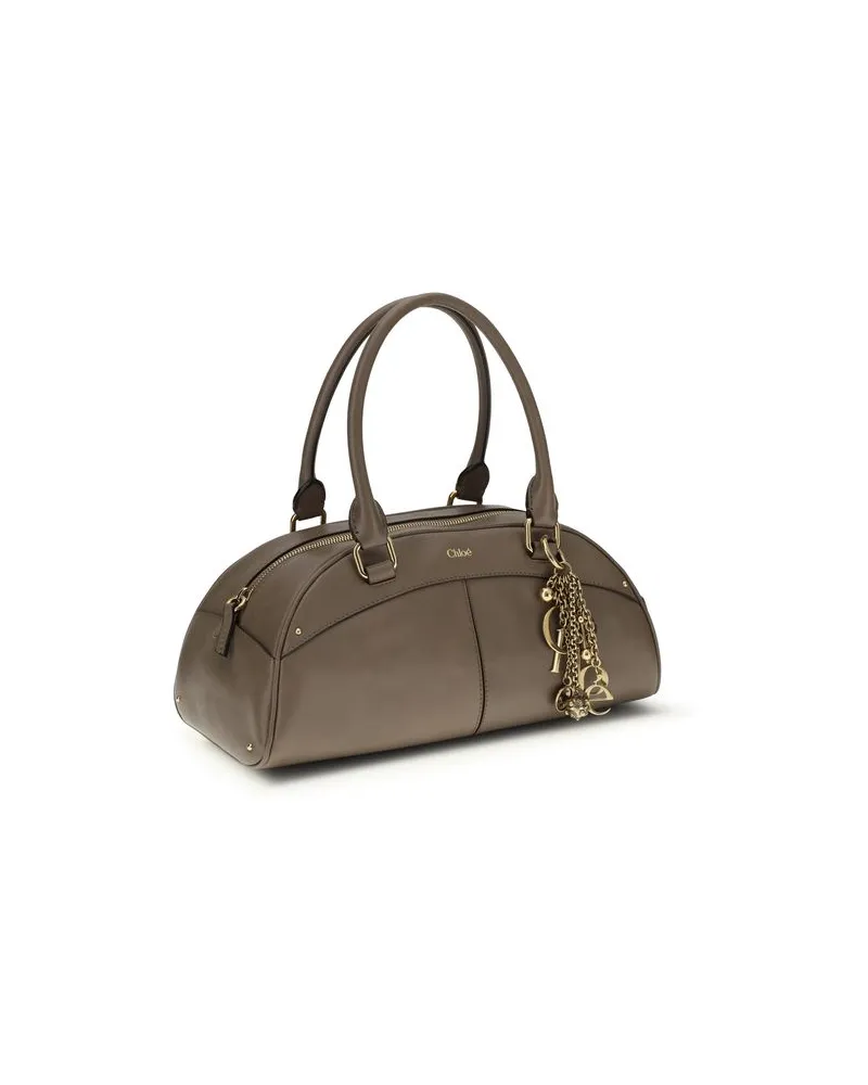 Chloé Women's Gray Calf Leather Bos Taurus Handbag Bag Gray