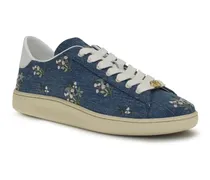 Women's Blue Fabric Low Top Sneakers