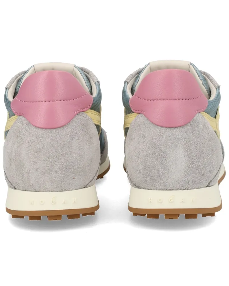 Hogan Mixed-Material Athletic Sneakers — Multicolor Multicolor