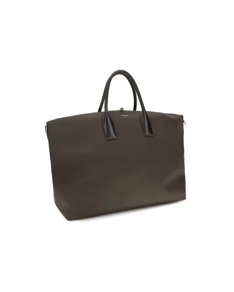 Saint Laurent Calf Leather Tote Bag — Brown Brown
