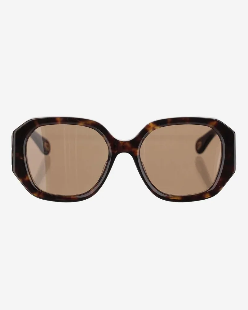 Chloé Women's Tortoiseshell Sunglasses Recycled Acetate Brown