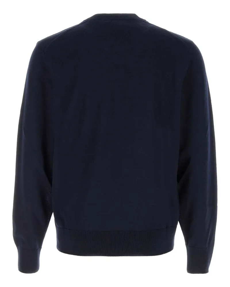 HUGO BOSS Men Midnight Blue Wool Sweater Darkblue Exterior: Virgin Maglieria Navy