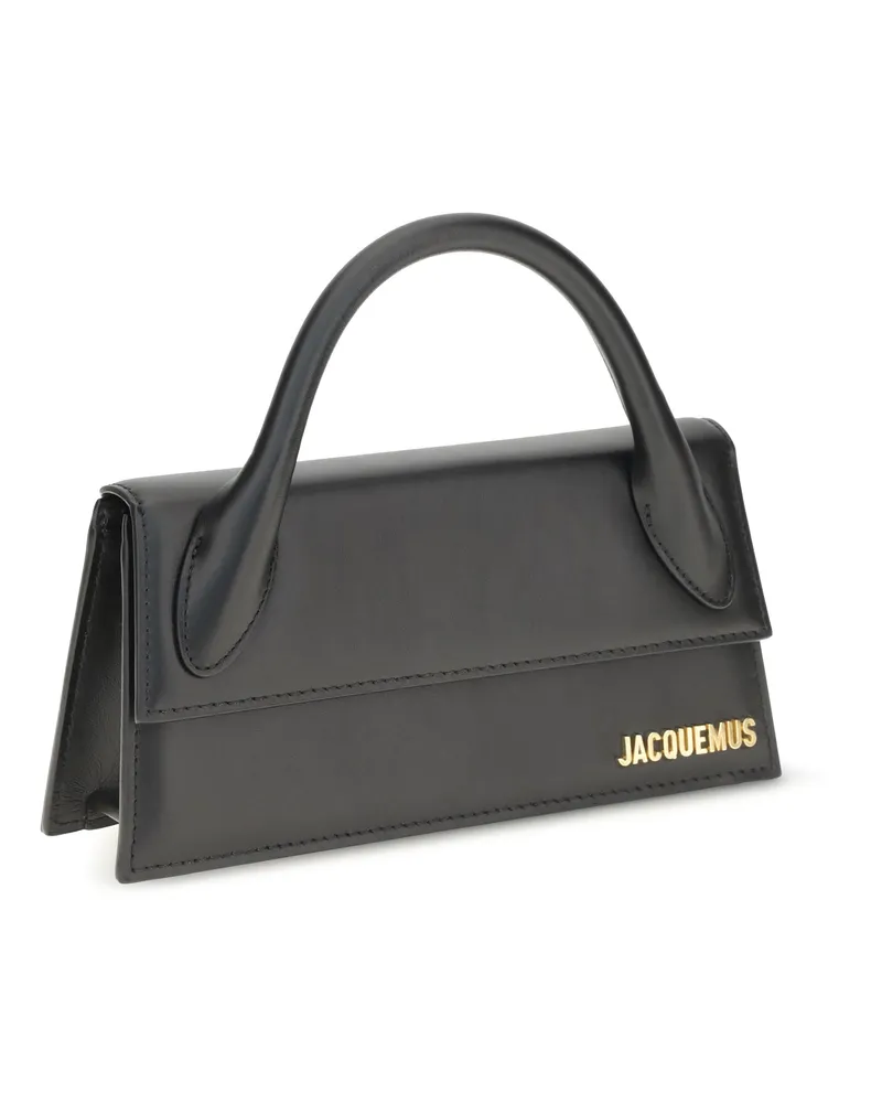 Jacquemus Women's Le Chiquito Long Handbag Black Calf Leather Bos Taurus Handbags Hand Bags Black