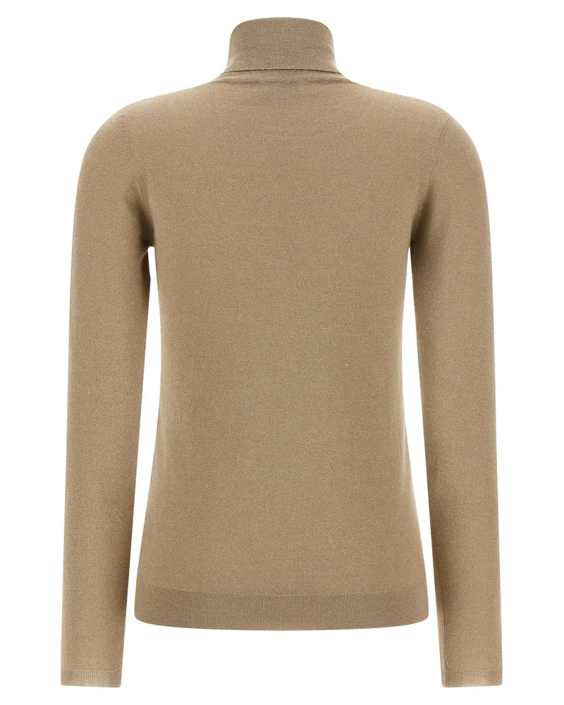 Brunello Cucinelli Sparkling Cashmere Silk Sweater — Beige Beige