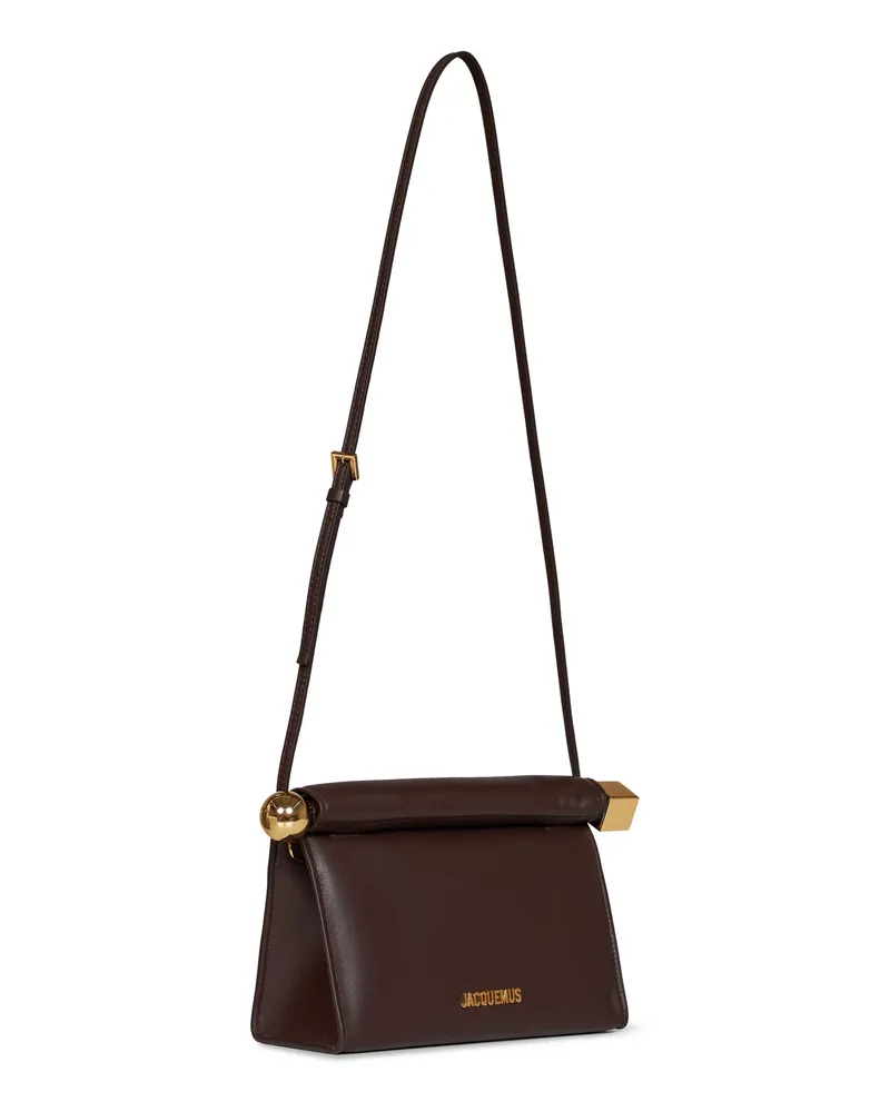 Jacquemus Rond Carré Clutch — Brown Brown