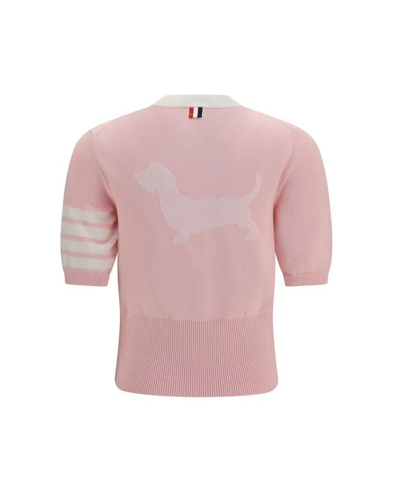 Thom Browne Women's Multicolor Cotton T-Shirt Pink