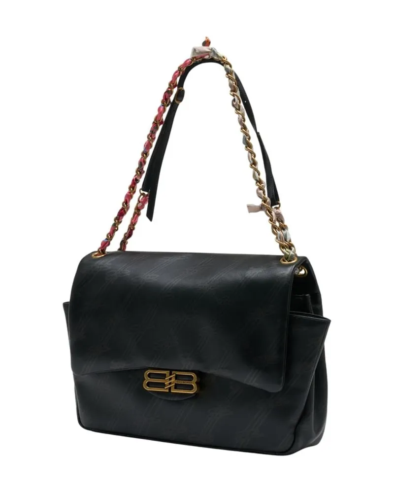 Balenciaga Women's Darling Shoulder Bag Black Calfskin Black