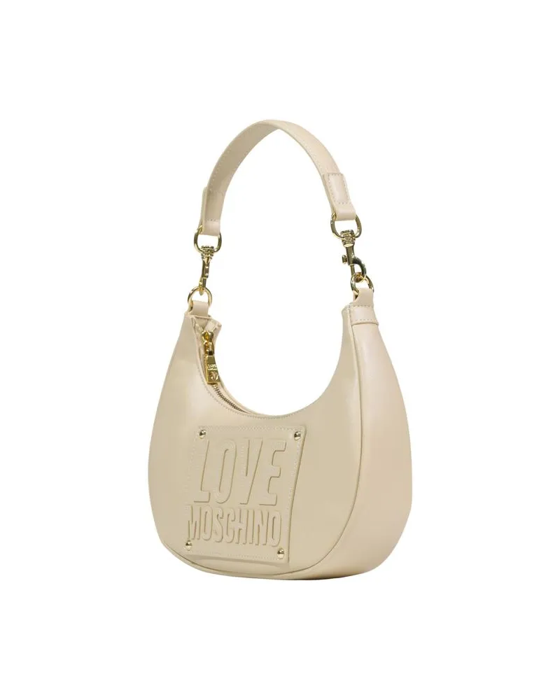 Moschino Women's Cream Polyethylene Handbag Bag Cream