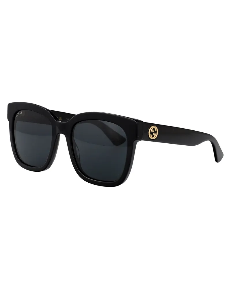 Gucci GG0034SN Black Resin Square Sunglasses — Black Black