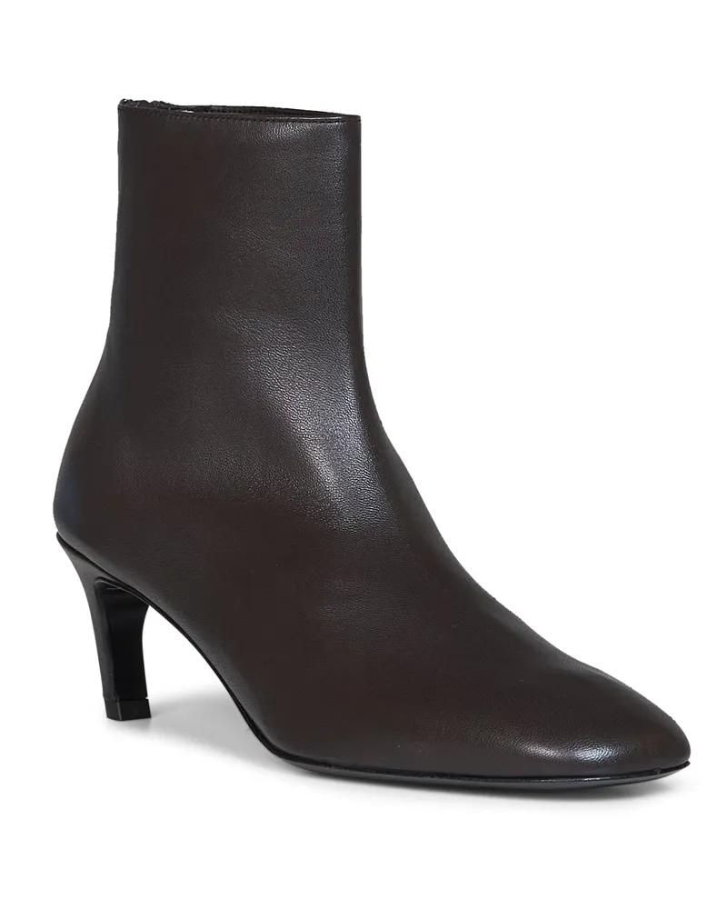 Totême Nappa Leather Ankle Boot — Brown Brown
