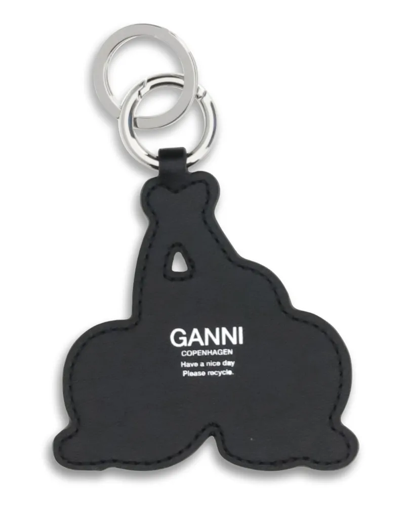 Ganni Women's Cherry Keyring Black Keyrings E Chains Red