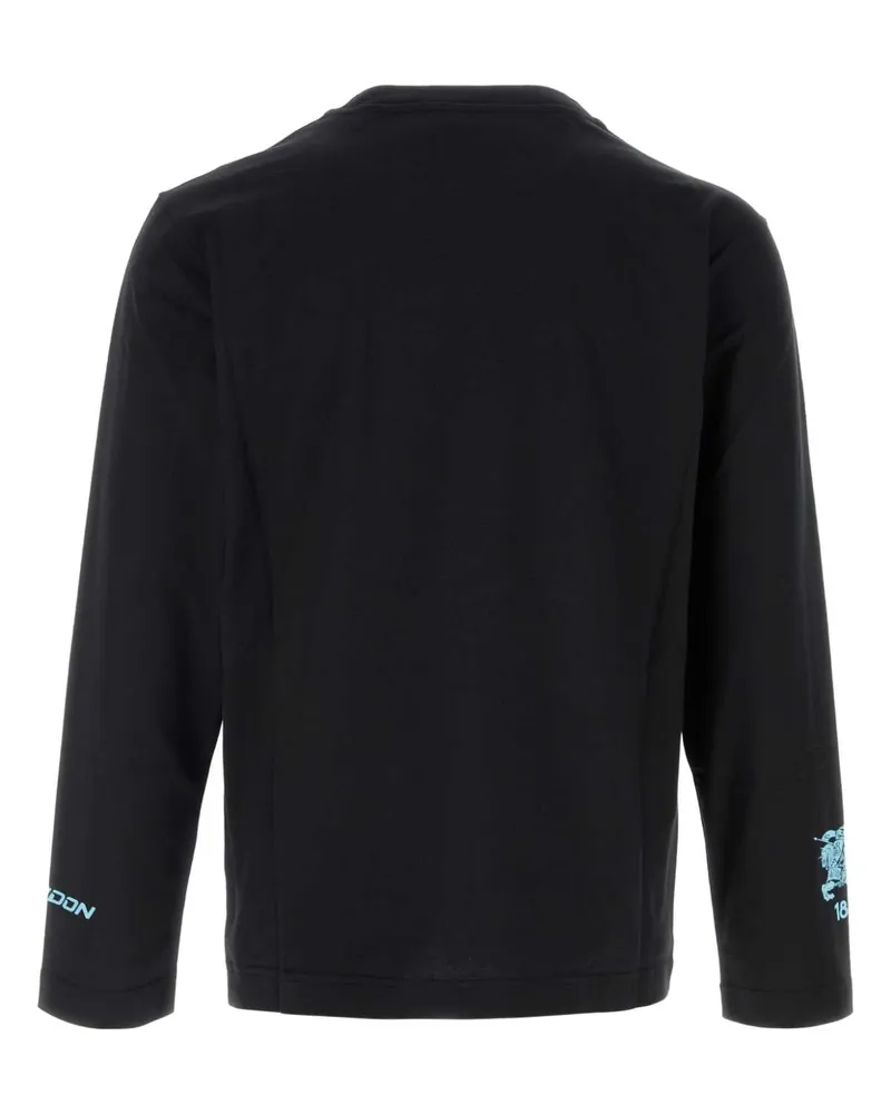 Burberry London Map Print T-Shirt — Black Black
