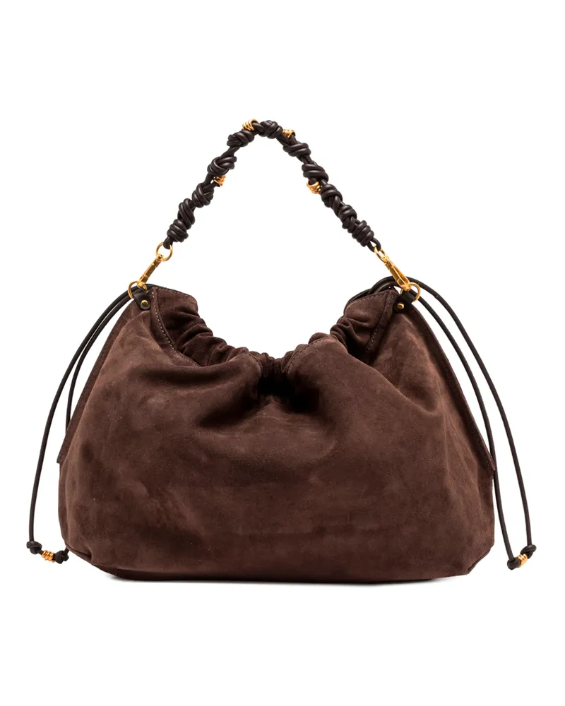 Gianni Chiarini Women's Shoulder Bag Morgana Suede Mocha Brown